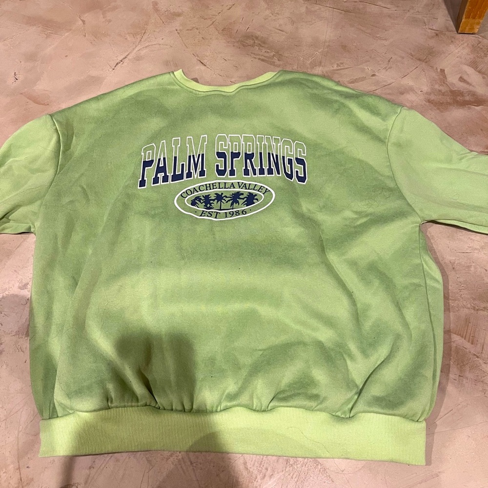 light green palm springs hoodie